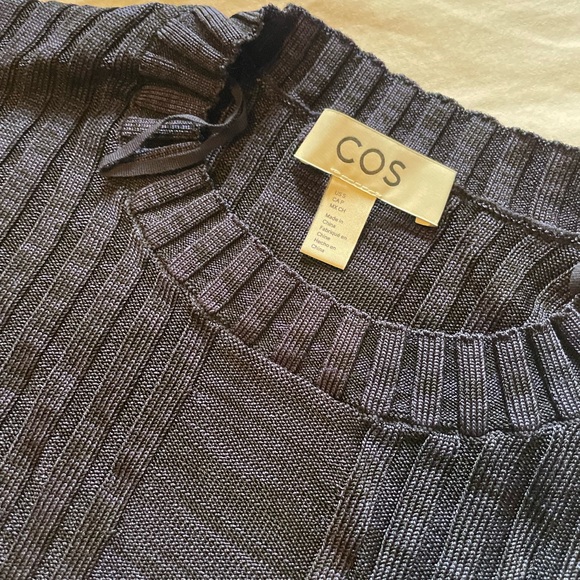 COS Knit Navy Longsleeve Top - Picture 3 of 3